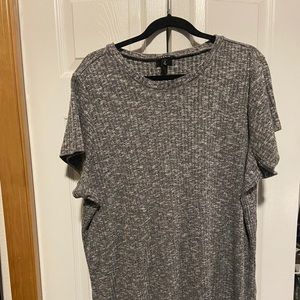 TORRID Grey Knit Dress with Lace Detailing